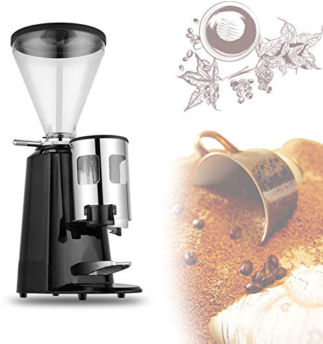 YSNJIN Moulin À Café Grains Électrique, Grain Expresso Broyeur Professionnelle avec 1,2 Kg de Grande Capacité, Couvercle Transparent et 8 Vitesses Réglables pour Cuisine,Noir