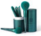 EIGSHOW Set de Pinceaux de Maquillage avec Boîte Cylindrique, 8 Pinceaux de Maquillage Professionnels, Synthétiques pour Fond de Teint, Poudre Correctrice, Ombres à Paupières