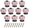 MengH-SHOP Cabinet Knob Round Door Knobs Pumpkin Shape Pull Handle with Screws for Cabinet Wardrobe Drawer Cupboard 10 Pieces Pink