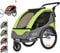 PAPILIOSHOP MOVER Rimorchio carrello e passeggino per trasporto 1 o 2 bambini (Verde)