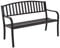 RELAX4LIFE Banc de Jardin en Fonte d’Acier pour 2-3 Personnes, Design Résistant avec Dossier Ciselé, Accoudoirs Arrondis et Pieds Durables, Utilisation en Extérieur, Bronzé/Noir (Modèle 9)