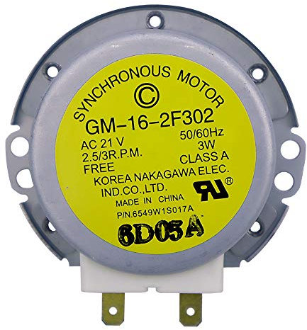 ENTERPARK 6549W1S017A - Motor de repuesto para horno de microondas LG, sustituye a 6549W1S011B, 6549W1S002B, 6549W1S011A