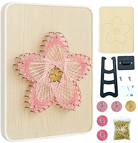 BAZIMA - Kit de arte de cuerdas para principiantes, kit de manualidades de flores de cerezo, regalo único, kit de manualidades para vacaciones