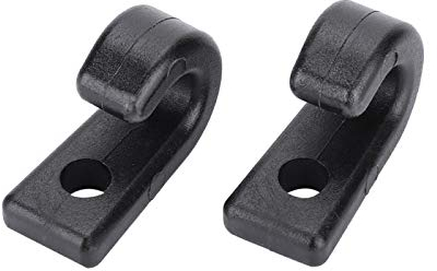 Gancio a forma di J, 1 paio di viti in plastica nera portatile durevole in plastica stile J Gancio di ancoraggio Ganci a J per kayak, canoe, barche a remi