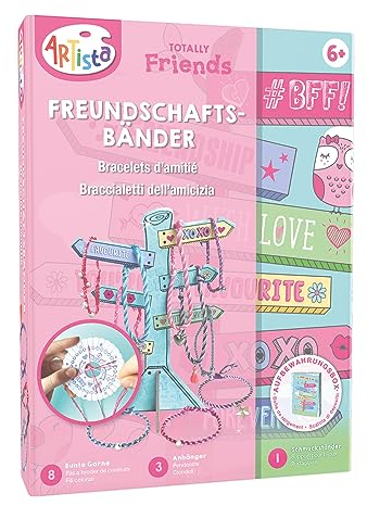 ARTISTA 9301932 Bastelset Freundschaftsbänder, DIY-Kit für Kinder, Kreativset in praktischer Aufbewahrungsbox