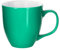 Mahlwerck Jumbotasse, große Kaffeetasse aus Premium Porzellan mit hoch-glänzender Oberfläche, Geschenktasse, Lagoon Blue, 400ml
