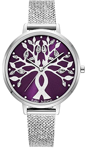 Julie Julsen JJW1455SME-2 Liebesbaum Uhr Damenuhr Metall 3 bar Analog Silber