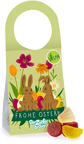 Anhänger Ostern – vegane Fruchtgummi-Früchte als Geschenk-Idee für Ostern für die Familie, Freunde und Mitarbeiter