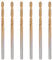 sourcing map 6Stk Mini Spiralbohrer 2.2mm Mikro Gravurbohrer 2.35mm Schaft Titan für DIY Holz
