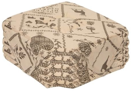 Alpes Blanc - Lot de 6 Galettes de chaise - Montagne Marron