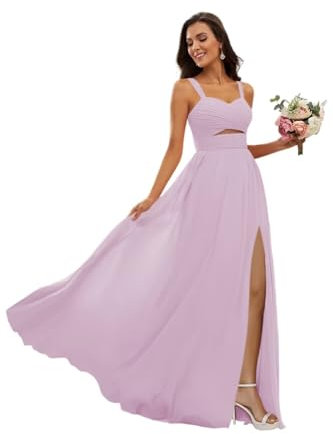 Dessiny Junior's Spaghettiträger Kurzes Ballkleid Spitze für Teenager 2024 Tüll Homecoming Kleid Cocktailkleider DE04, Flieder, 36