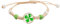 Hand Made Vier-blättriges Kleeblatt Damen Armband mit Gießharz Blattanhänger Keramik Perlen, echtes Blatt Glücksklee Glücksbringer Gießharz