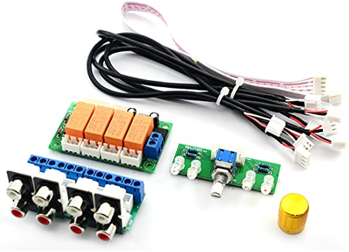 Relais 4-Wege Audio Eingang Signal Selektor Schalter RCA Audio Eingang Auswahl Platine für Drehung Schalter