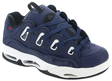 Osiris Men's D3 2001 Skate Shoe, Black/Gray/Patent, Navy Red, 10 UK