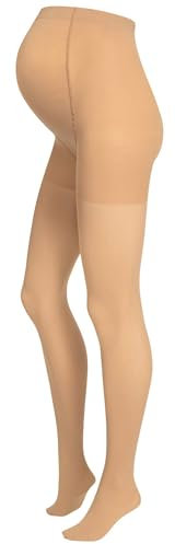 Herzmutter Umstandsstrumpfhose 50DEN - Matt-Soft - Halb-Transparent - OekoTex 100 - Schwangerschaftsstrumpfhose - Beige - 1er Set - 1800 (S/M, Beige)
