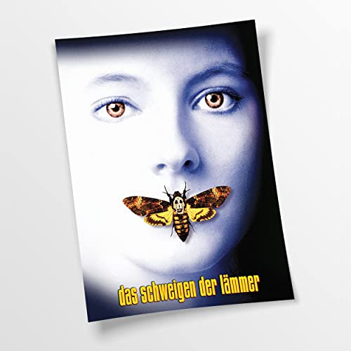 Artis Prints Poster Das Schweigen der Lämmer - Film Cover, Klein bis XXL, Inneneinrichtung - Wohnzimmer - Wohnung, Dekoration