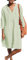 Lafural Womens V Neck Cotton Casual Loose Shift Tunic Smock Summer Dresses Vacation Dress 3/4 Sleeve Pocket, Green, M
