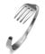JHNGYJY Fork Cuff Bracele, Stainless Steel Opening C-shaped Fork Cuff Bangle, Adjustable Cuff Fork Bracelet For Men Women Jewelry Birthday Xmas Gift, Silver