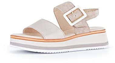 Gabor Damen Keilsandalen, Frauen Sandalen,Moderate Mehrweite (G),offene Schuhe,Strandschuhe,Keilsandaletten,Puder/oasi (LDS),43 EU / 9 UK