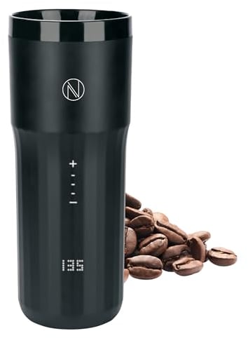 Nebula Smart Travel Mug | Temperature Controlled Flask | Ideal for Baby Bottles, Travel & Work | Wireless Charging, Spill-Proof Lid, Car Cup Holder Compatible & Long Battery Life | Black | 355ml