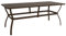 Coavain Balkontisch Outdoor Tisch Garten-Esstisch Kaffeetisch Campingtisch mit Pulverbeschichtete Stahlbeine stilvoll und praktisch wetterfes pflegeleicht Braun 190x80x72 cm