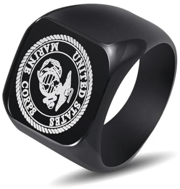 Gu Feng Mode USMC Edelstahlring Männer Punk Biker Ringe