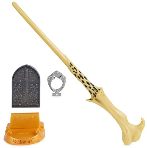 Wizarding World Harry Potter Baguette Magique Authentique Lord Voldemort en Plastique avec Support de Poudlard, Environ 30,5 cm, Jouet pour Enfants à partir de 14 Ans, Article de Fan