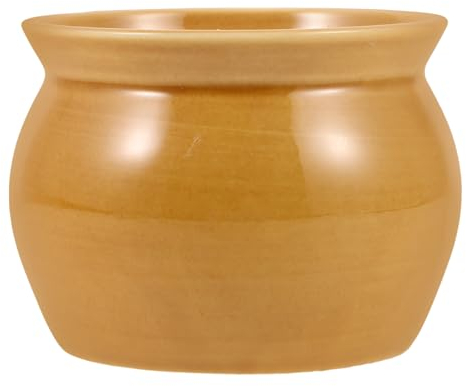ABOOFAN Ceramic Stew Pot with Lid French Onion Soup Bowl Vintage Steaming Cup Stockpot Porcelain Mini Cooking Pot for Egg Custard Cereal Soup
