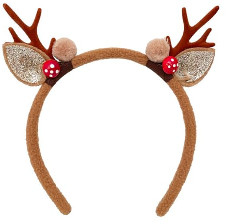 Weihnachten Hirschgeweih Stirnband Weihnachts Haarreifen Geweih Rentier Geweih Haarreif Weihnachten Haarschmuck Elchgeweih Kopfschmuck Headware für Weihnachtsfeier Karneval Party