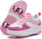 ANEFUN Jungen Mädchen Schuhe mit Rollen Skate, Kinder Rollschuhe Schuhe mit 4 Rollen Abnehmbar, Komfort Outdoor Sportschuhe für Kinder