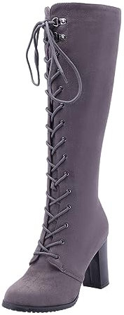 Stivali Texani Donna Neri Scamosciato Stivali Texani Donna Neri Scamosciato Texani Beige Stivali Estivi Donna Scarpe con Tacchi Alti Stivali di Gomma Stivaletti Donna con Tacco Stivaletto Donna