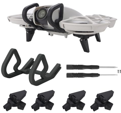 Neo Gimbal Bumper with Neo Landing Gear for DJI Neo, Gimbal Bumper Guard Lens PTZ Protect Bar + NEO Folding Landing Gear Increase Height Leg Extention Feet Kit, Drone Accessories (Black)