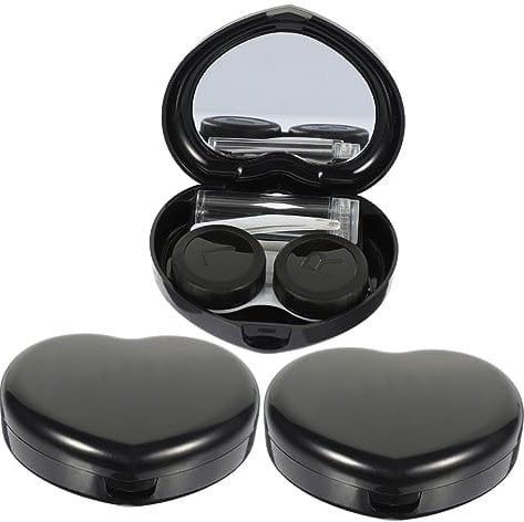 minkissy 3sets Contacts Lens Cases Portable Lens Box Mirror Travel Eye Contacts Case