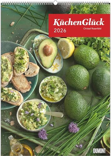 DUMONT - Küchenglück 2026 – Küchenkalender in Postergröße – 50 x 70 cm, Food-Fotografie, perfekt für Koch und Küchen fans