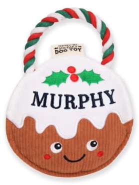 History & Heraldry Personalised Christmas Pudding Dog Toy (Murphy)