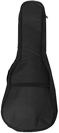 ibasenice 26 Zoll Schwarze Gitarrentasche Aus Canvas Mit Wasserschutz Gepolstertem Folk Akustik Instrumenten Etui Großer Außentasche Für Auftritte Und Reisen