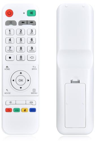 TCNOUMT Ersatz-Fernbedienung für Loolbox IPTV Box Great Bee IPTV und Modell 5 oder 6 Arabic Box Zubehör, Weiß