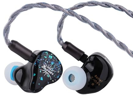 Linsoul Kiwi Ears Astral 1DD+6BA In Ear Monitor Híbrido,Auriculares con Cable,Audífonos HiFi para Estudio de Grabación,IEM Portátil para Gaming, Ingeniero Musical Audiofilo Profesional (Azul)