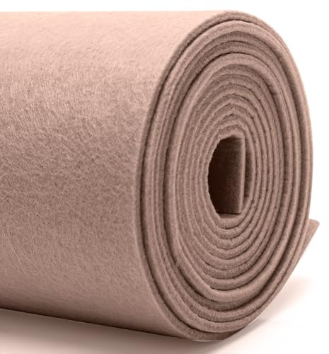 DIY Filz stoff 40cm x 250cm - 3mm Stärke Bastelfilz in Einzelfarben – Filzstoff meterware Für filzmatte，taschenfilz,filzmatte,Polster, Autoteppiche,Untersetzer-nadelfilz 3mm stark-camel filz