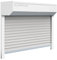 Schellenberg 39064 Kit de volet roulant pour fenêtre, système de volet roulant Mini, 115 x 90 cm, blanc/gris, kit de potence en aluminium 45°, avec rails de guidage, PVC blindé