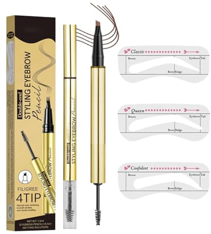 Augenbrauenstifte für Frauen | 2 in 1 Augenbrauenfüller Bleistift mit Augenbrauengel - Langanhaltendes Make-upzubehör Frauen Kosmetik für Männer Mädchen Tägliche Reise Arbeit Sport Pendeln