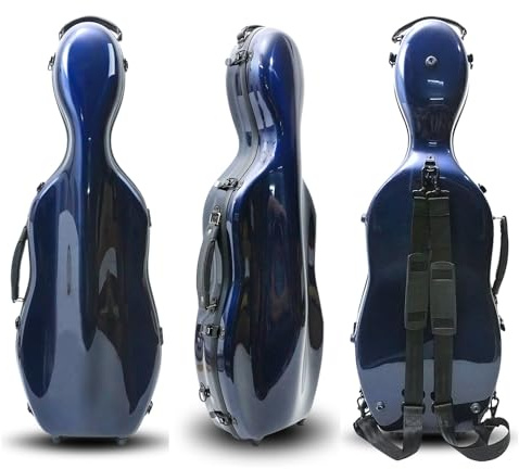 Conboxus Viola Case für 38,1 cm bis 41,9 cm (15 bis 16,5 Zoll) Hartschalenkoffer aus Karbonverbundstoff, verstellbare Rucksackgurte, Schutz, wasserdicht, langlebig, ultraleichte Bauweise, Blau