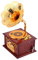 Walfront Retro Handkurbel Spieluhr Phonograph Form Trompete Horn Schmuckschatulle Retro Miniatur Phonograph Form Spieluhr (Braun)