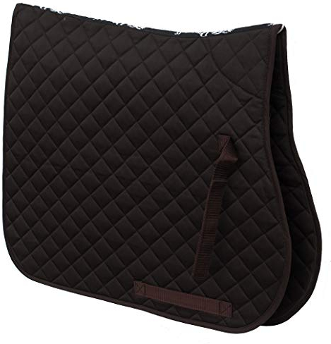 Rhinegold 0 Cotton Quilted Saddle Cloth-Pony-Brown Schabracke, braun