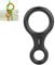 8 Ring Abseilgerät, 35KN Abbildung 8 Wortseil Abseilgerät Abseilring Kletterrettungsgerät Abseilachter (Schwarz)