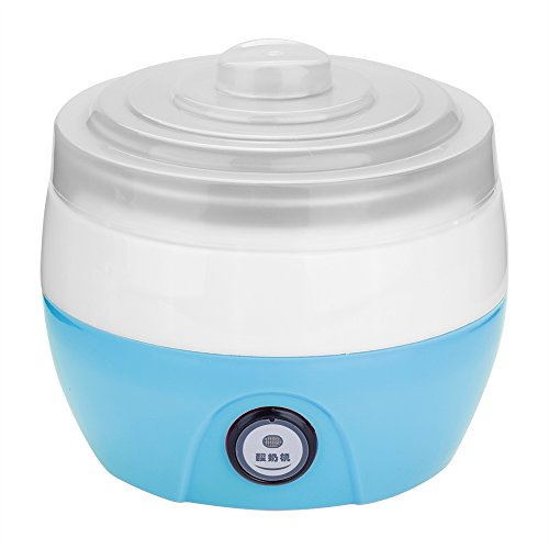 Yogurtiera Elettrica, 1L Elettrodomestico elettrico automatico Yogurt Maker Contenitore interno in acciaio inossidabile, Macchina per Formaggio e Yogurt (Blu)