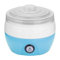 Yaourtière, 1L Ménage Automatique Électrique Yaourt Yaourtière DIY Fabricant En Acier Inoxydable Conteneur Intérieur(Bleu)