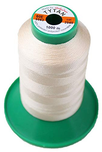 Nähgarn TYTAN 60 E 100% Polyester Ledergarn (1000meter) Leather Nähgarnset (Ecru 2545)