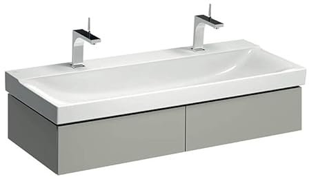 Geberit Xeno 2 Waschtischunterschrank 500.517., 1174x220x462mm, 2 Schubladen, Farbe: Greige Lack matt