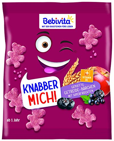 Bebivita Knabberprodukte MICH! Getreide-Bärchen mit Superfrüchten, 9er Pack (9 x 30 g)